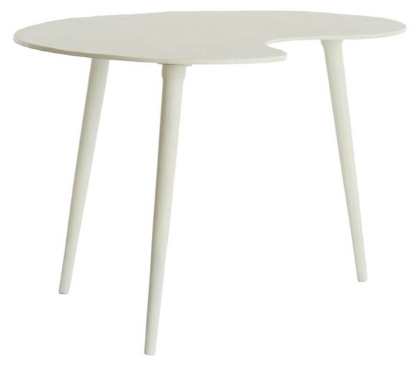 Beistelltisch Linos Weiß - Eisen - Stahl - 49 x 41 x 67 cm