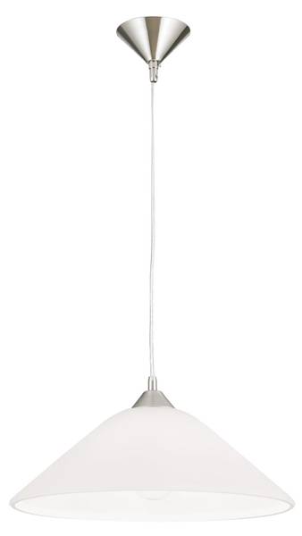 Hanglamp GRADO wit glas - zilver