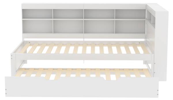 Schlafsofa-BB1036 Weiß - Massivholz - 116 x 93 x 223 cm