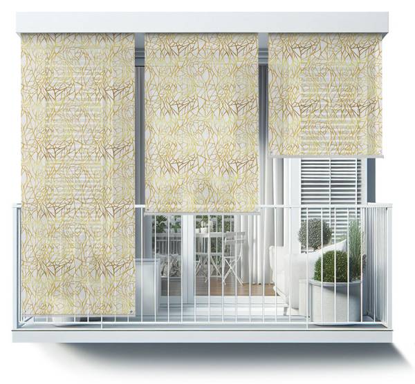Außenrollo Schema Ignotus Gelb - Textil - 40 x 180 x 1 cm