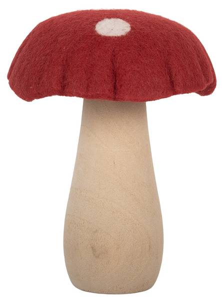 Dekoration Pilz Deco&Martin Rot - Textil - 12 x 15 x 12 cm