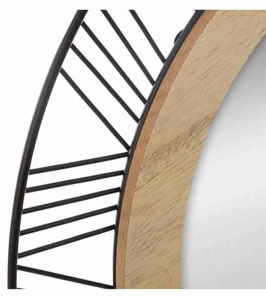 Spiegel JOE Schwarz - Metall - 45 x 1 x 45 cm