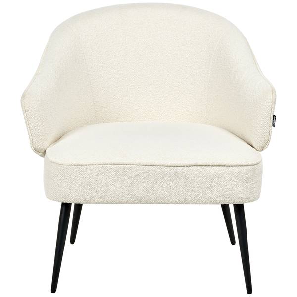 Sessel KAYLA Schwarz - Weiß - Textil - 70 x 77 x 76 cm