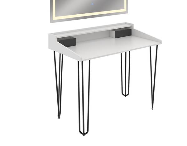 Schminktisch Sannar 49417 Schwarz - Weiß - Holzwerkstoff - 110 x 90 x 60 cm