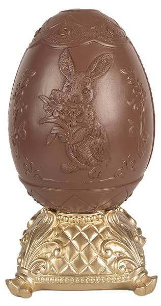 Decoratie Beeld Ei Easter&Zayden bruin - kunststof - 14 x 25 x 14 cm