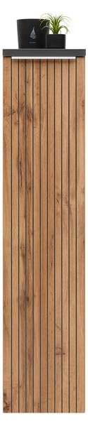 Midischrank JAKARTA Schwarz - Braun - Holzwerkstoff - 30 x 130 x 35 cm