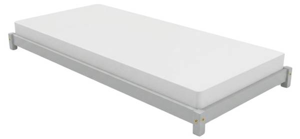 Kinder Einzelbett LUCKY 8 Hellgrau - 128 x 208 cm