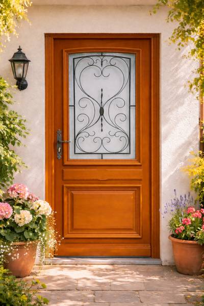 Porte d'entree Curcuma 3319 Braun - Holzwerkstoff - Holz teilmassiv - 80 x 215 x 7 cm