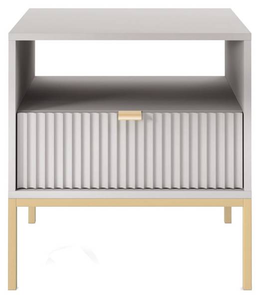 Nachttisch NOVI Gold - Grau
