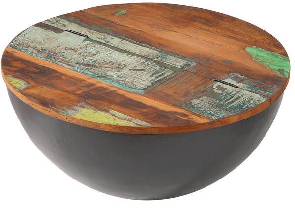 Couchtisch JAKARTA Braun - Grau - Mango - 70 x 33 x 70 cm