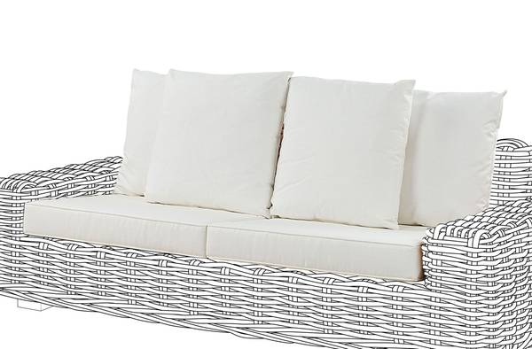 Kissenbezug FORLI 6-tlg Weiß - Textil - 82 x 13 x 74 cm