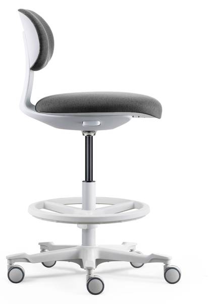 Arbeitsstuhl WORK MF2 W Grau - Polyester - 46 x 103 x 51 cm