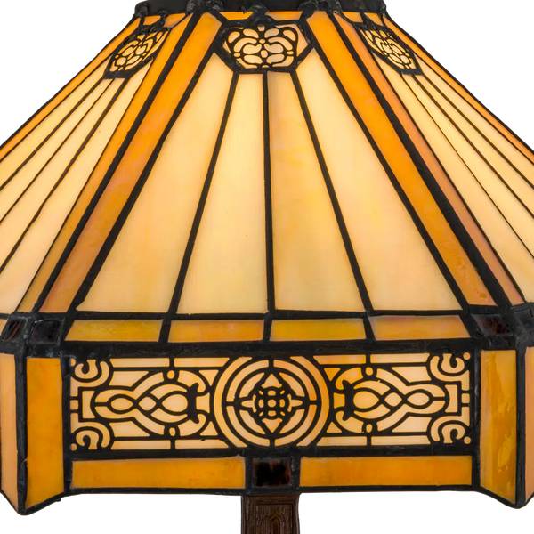 Tiffany Tischlampe 7023 Weiß - Glas - 31 x 45 x 31 cm