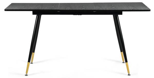 Esstisch WHALEN DK BG Schwarz - Gold - Holzwerkstoff - 80 x 75 x 160 cm