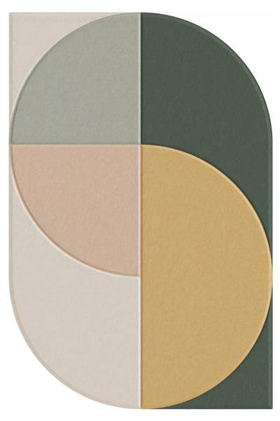 Akustikpaneel MILLA Beige - Grün - Pink - Gelb - Textil - 60 x 90 x 1 cm