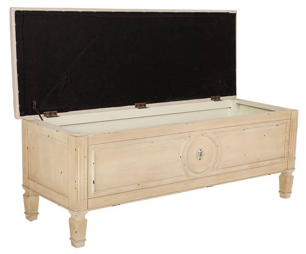 Bank Lua Beige - Holzwerkstoff - 120 x 48 x 43 cm