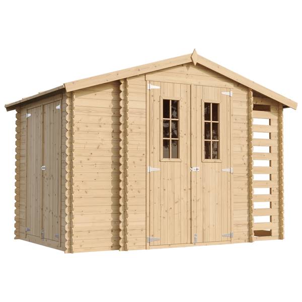 Gartenhaus M389C Beige - Fichte - 312 x 218 x 200 cm