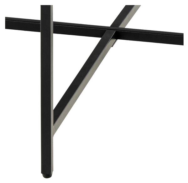 Lamoine salontafel zwart - deels massief hout - 70 x 42 x 70 cm