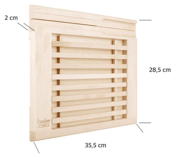 Brotschneidebrett Krümel Braun - Holz teilmassiv - 29 x 2 x 36 cm