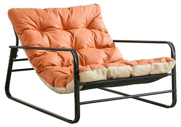 Sessel Loungesessel 2707864 Orange - Massivholz - 118 x 84 x 92 cm