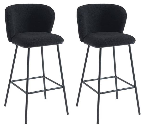Barhocker SENORASE 2er-Set Schwarz