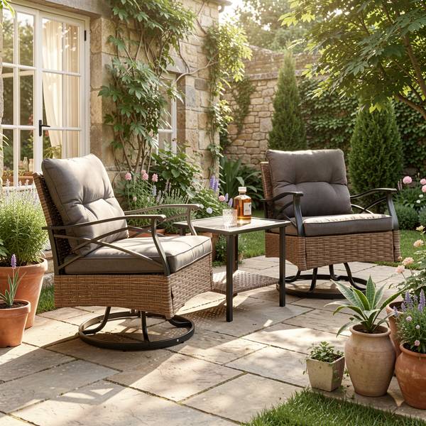 Gartensitzgruppen QuantaIse 3er-Set Grau - Metall