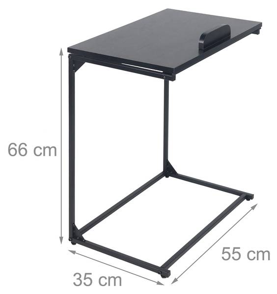 Beistelltisch für Laptop Schwarz