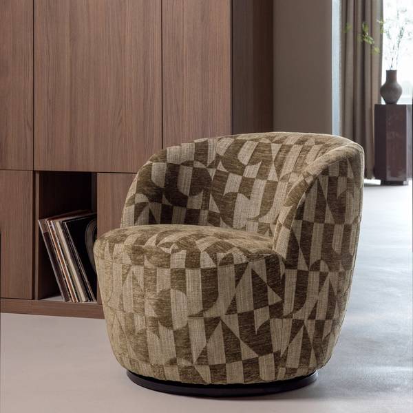 Fauteuil pivotant Serra Vert foncé - Vert