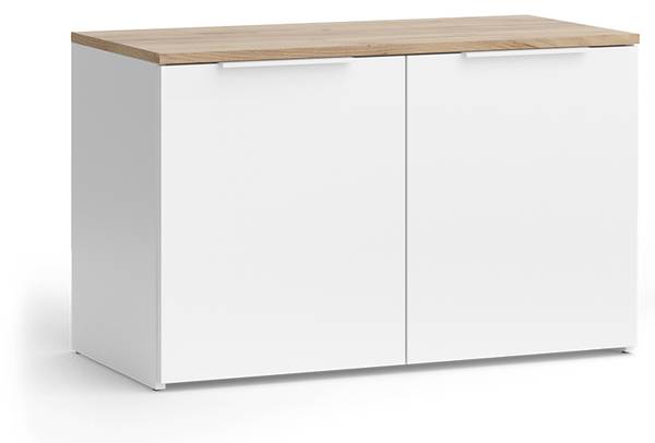 Kommode Wido 51708 Reinweiß - Eiche Sonoma Dekor - Weiß