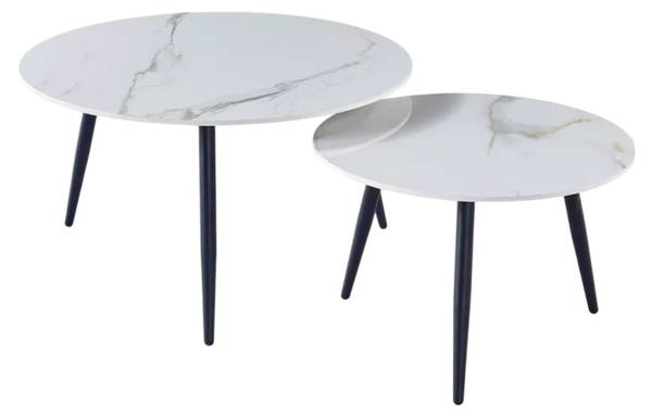 Couchtisch Gemini 2-tlg Weiß