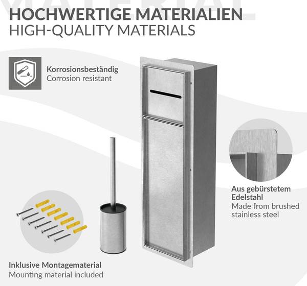 Unterputz-WC-Schrankmodul HARSTAD Silber