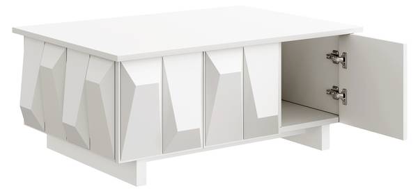 Couchtisch Eurynom Ⅰ Weiß - Holzwerkstoff - 95 x 40 x 67 cm
