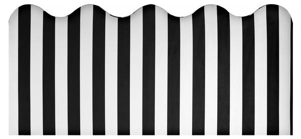 Kopfteil WAVY Schwarz - Holzwerkstoff - 3 x 74 x 160 cm