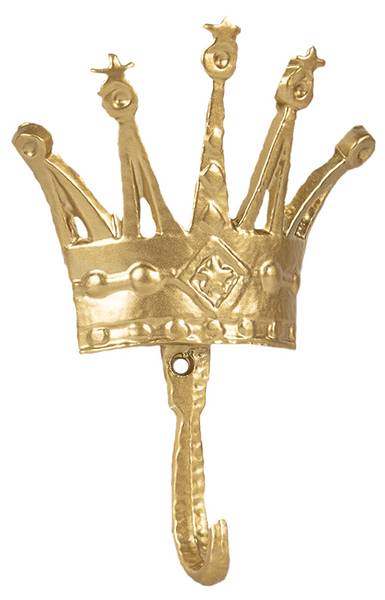 Wandhaken Krone Imon Gold - Metall - 3 x 18 x 11 cm