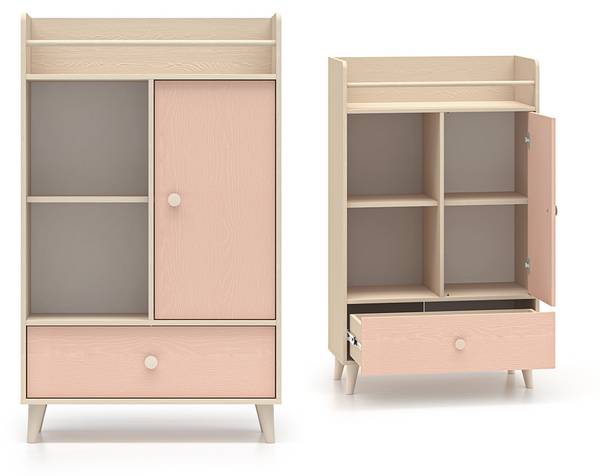 Kinderzimmer-Set MODICA-131-1 3er-Set Beige - Hellrosa