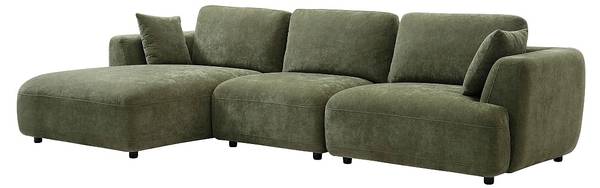 Sofa TINDRALO Grün - Textil - 167 x 76 x 303 cm