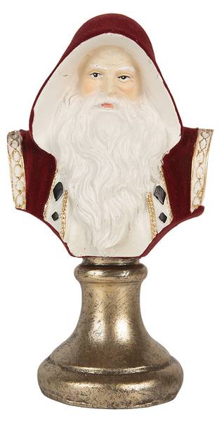 Kerstdecoratie Beeld Kerstman Xmas&Dam rood - kunststof - 7 x 15 x 9 cm