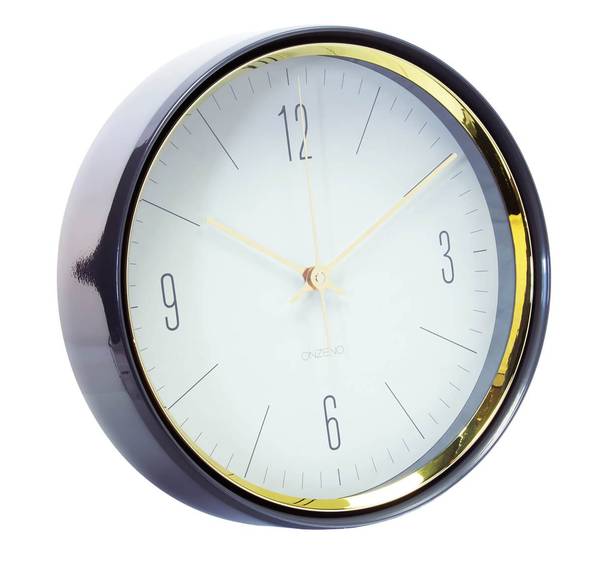 Horloge murale design Ligne Tempo Blanc - Verre clair - 33 x 33 x 5 cm