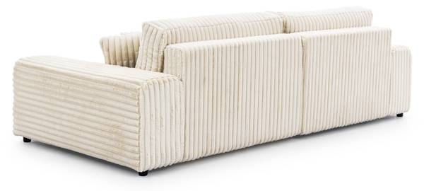 Ecksofa Mollis mit Schlaffunktion Beige - Ecke davorstehend links