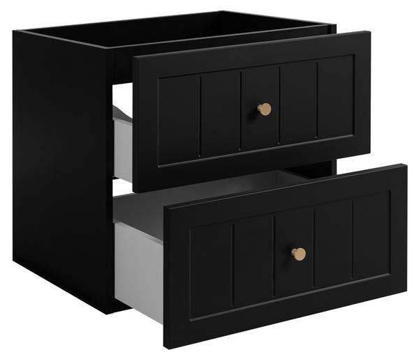 Wastafelmeubel Alpen III zwart - wit - Breedte: 120 cm
