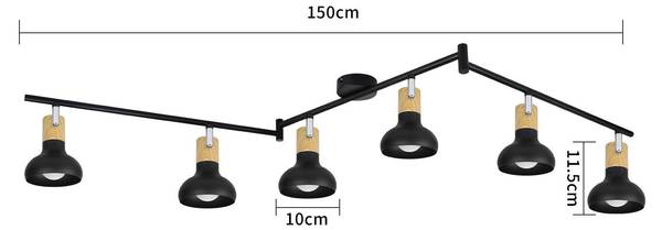 Plafondlamp Ferguson zwart