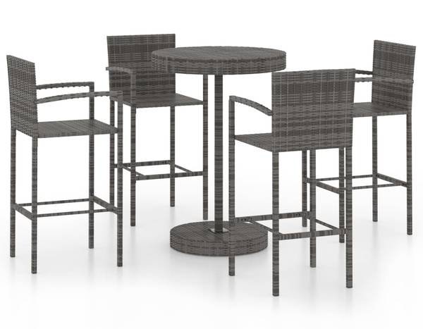 Bar de jardin 3011732-2 (lot de 5) Gris - Polyéthylène - 76 x 106 x 76 cm