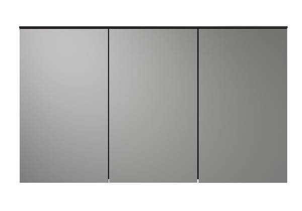 Armoire à glace Synnax Gris - En partie en bois massif - 120 x 70 x 17 cm