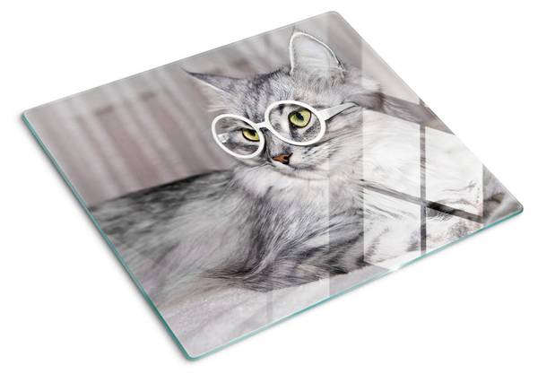 Schneidebrett Lees Grau - Glas - 52 x 1 x 60 cm