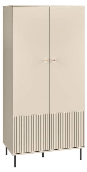 Kledingkast SOPHIE beige - plaatmateriaal op houtbasis - 92 x 190 x 53 cm