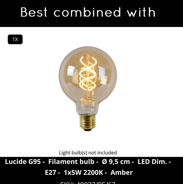 Tischlampe ARRAH Leinen - 35 x 50 x 35 cm