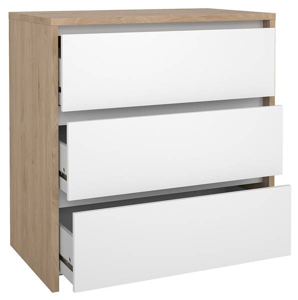 Kommode Next Weiß - Holz teilmassiv - 80 x 84 x 48 cm