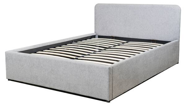 Bett YSA mit Bettkasten Grau - Holzwerkstoff - 150 x 88 x 205 cm