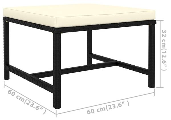 Garten-Lounge-Set 3009676-8 5-teilig Schwarz - Weiß