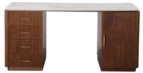 Schreibtisch Urban Chique Braun - Holzwerkstoff - 167 x 70 x 80 cm